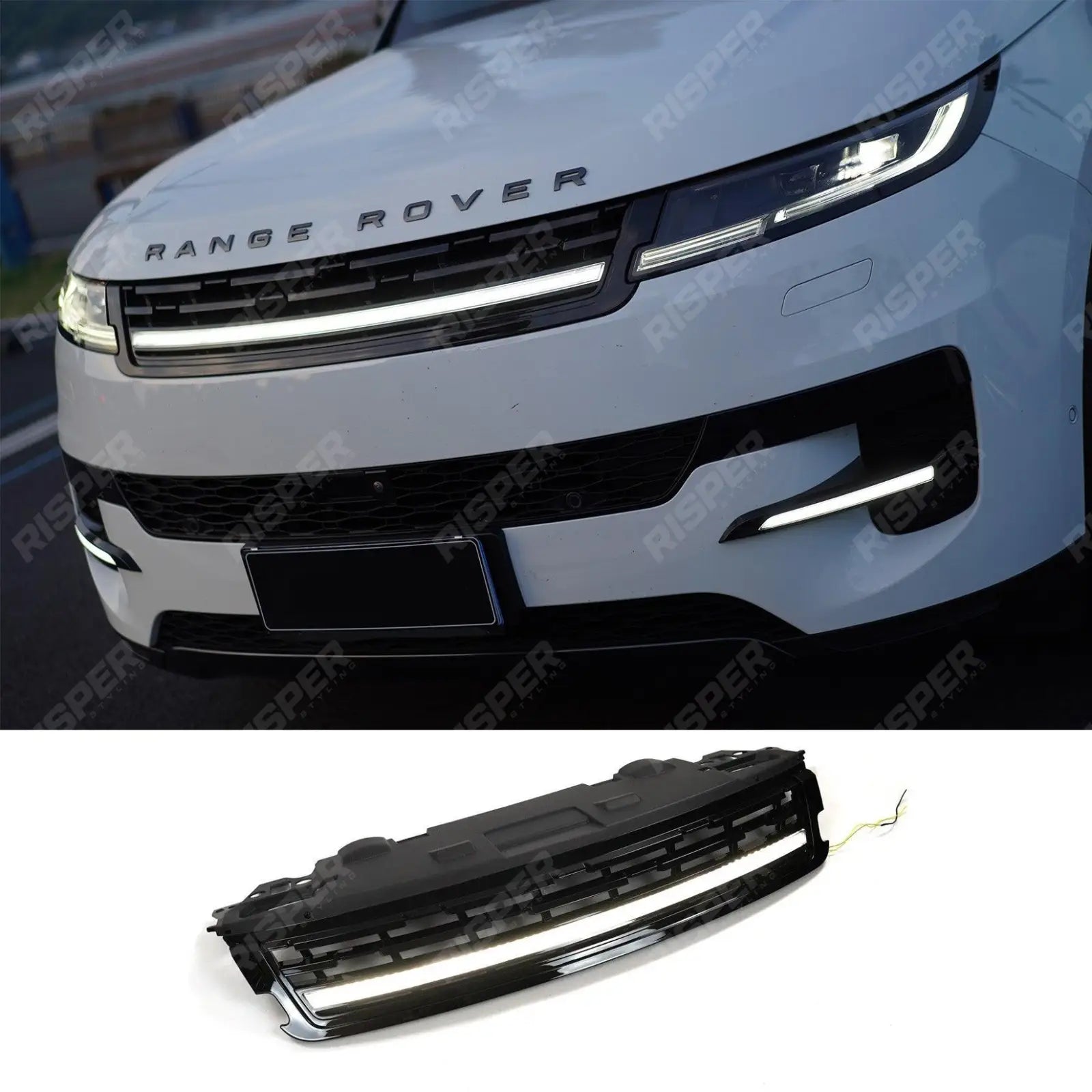 Front LED Replacement Grill in Gloss Black For Range Rover Sport L461 2023+