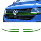 Front Radiator Badged Grille Upper Lower Clip In Trim For VW T6.1 Transporter