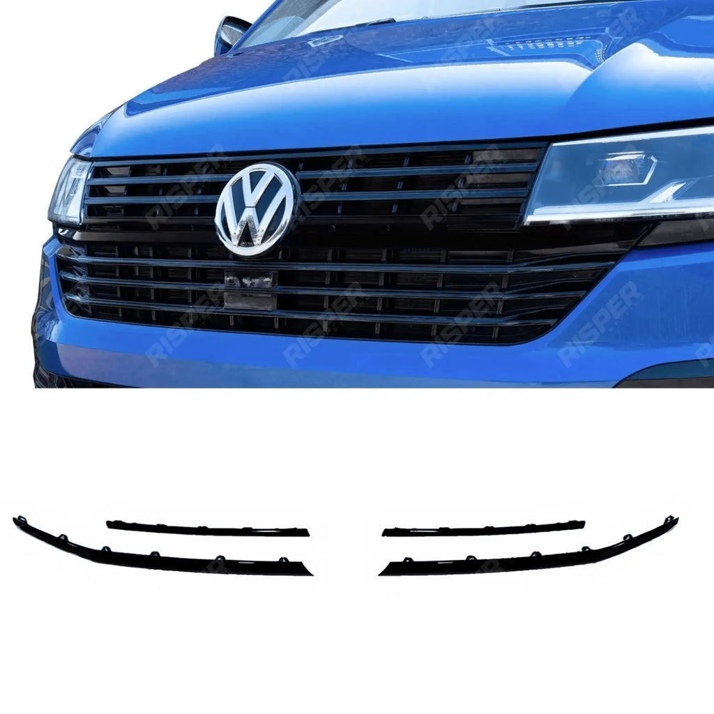 Front Radiator Badged Grille Upper Lower Clip In Trim For VW T6.1 Transporter