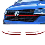 Front Radiator Badged Grille Upper Lower Clip In Trim For VW T6.1 Transporter