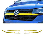 Front Radiator Badged Grille Upper Lower Clip In Trim For VW T6.1 Transporter