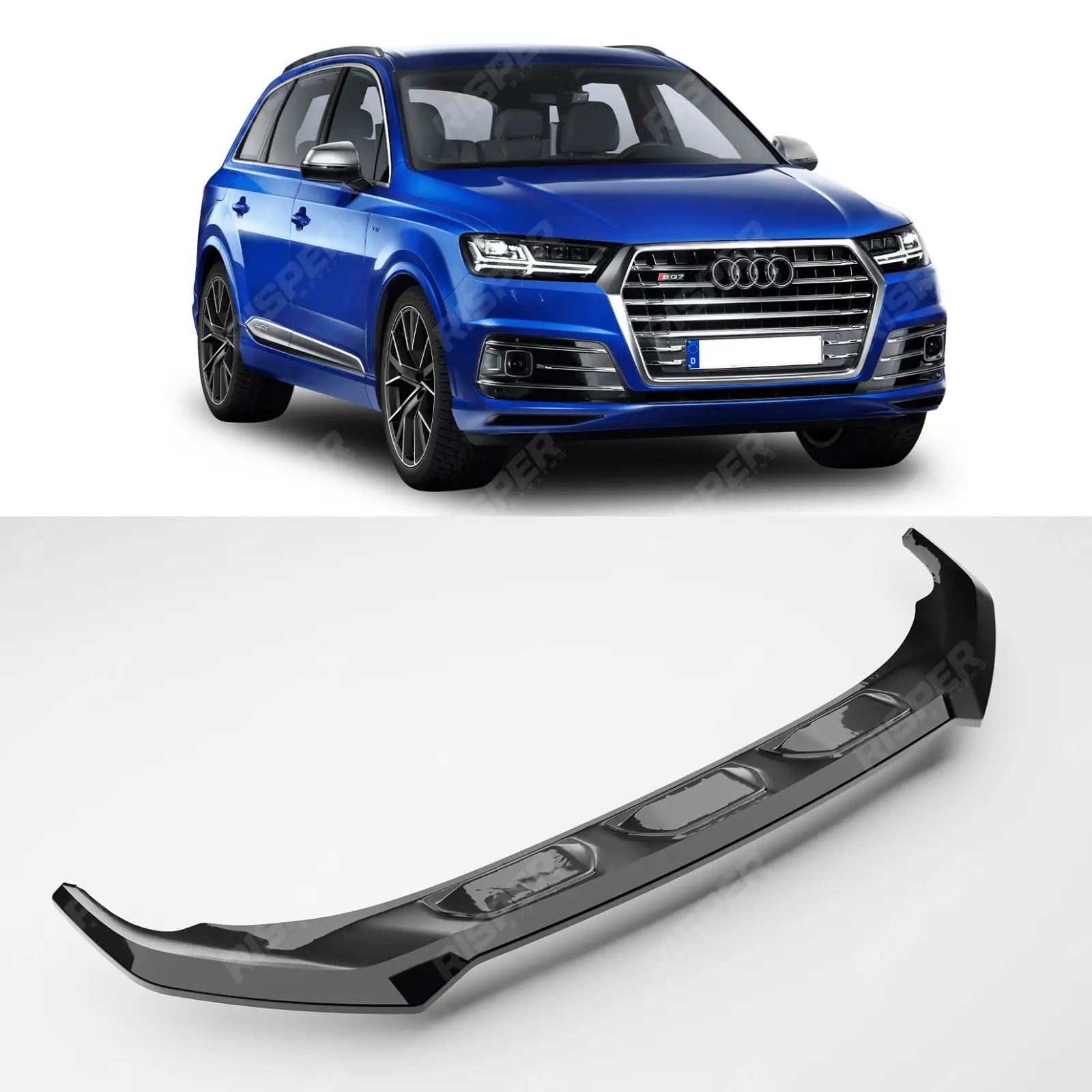 Front Splitter For Audi SQ7 MK2 Facelift 2019+ - Front Splitter / Audi Q7 S-Line MK2 Facelift 2019+