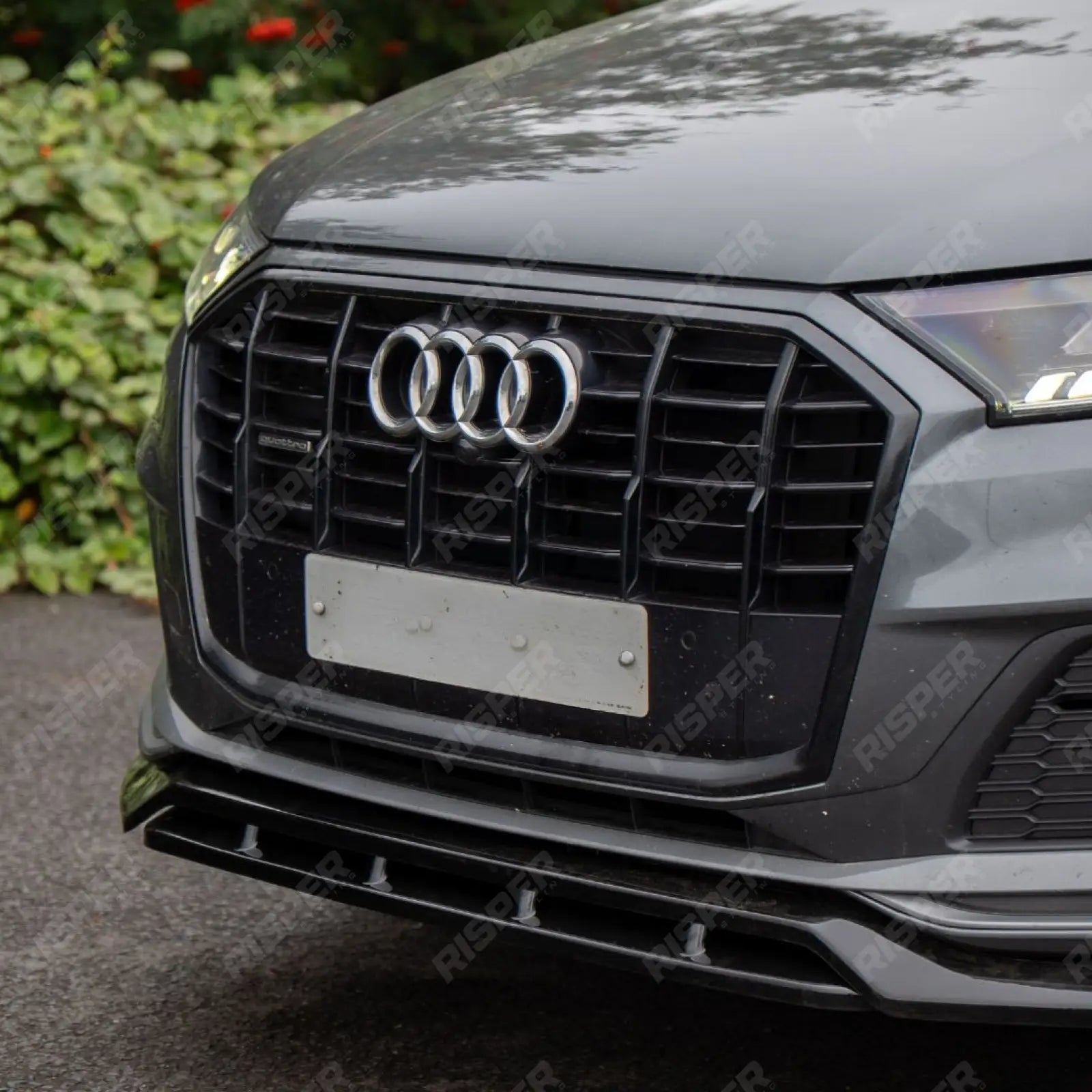 Front Splitter For Audi SQ7 MK2 Facelift 2019+ - Front Splitter / Audi Q7 S-Line MK2 Facelift 2019+