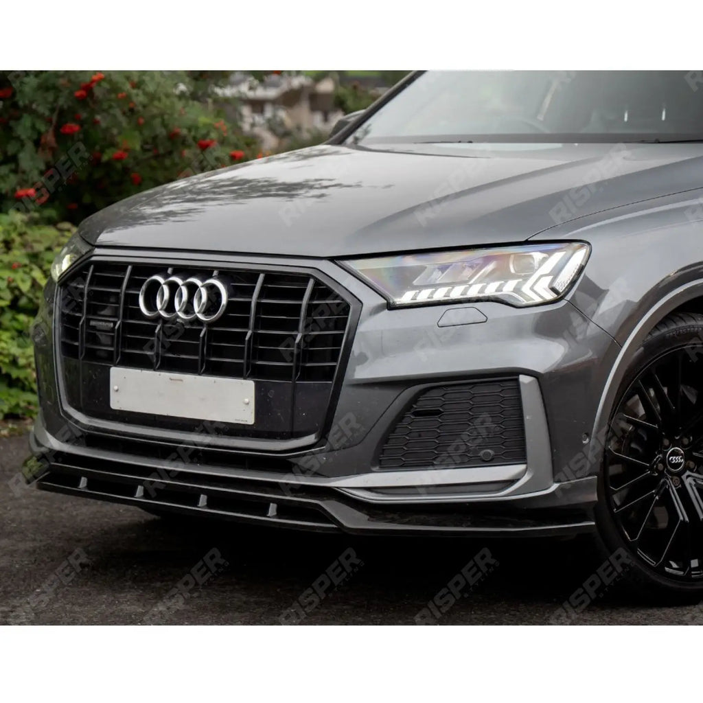 Front Splitter For Audi SQ7 MK2 Facelift 2019+ - Front Splitter / Audi Q7 S-Line MK2 Facelift 2019+