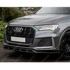 Front Splitter For Audi SQ7 MK2 Facelift 2019+ - Front Splitter / Audi Q7 S-Line MK2 Facelift 2019+