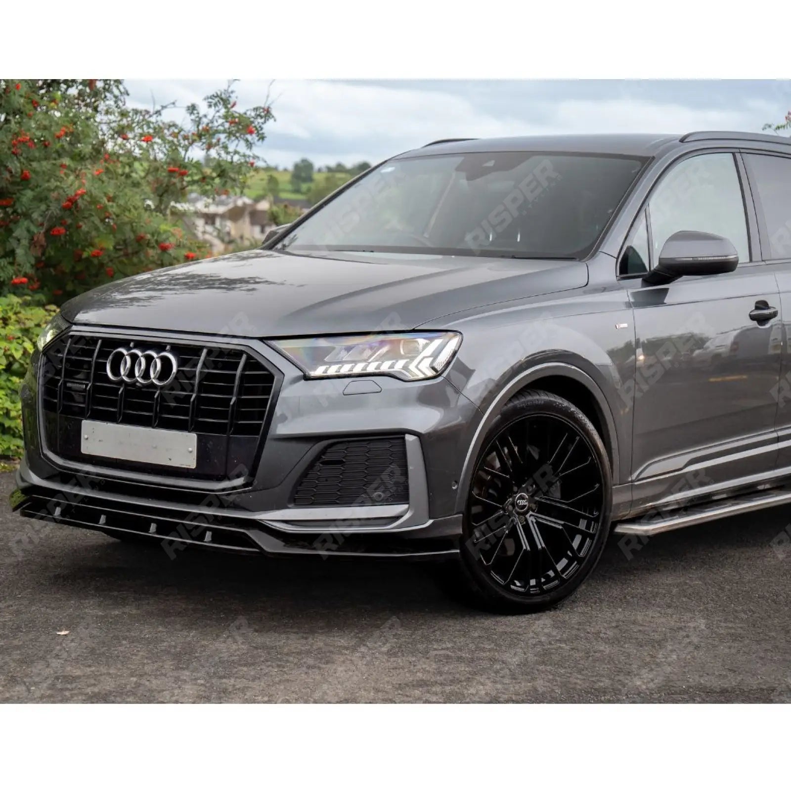 Front Splitter For Audi SQ7 MK2 Facelift 2019+ - Front Splitter / Audi Q7 S-Line MK2 Facelift 2019+