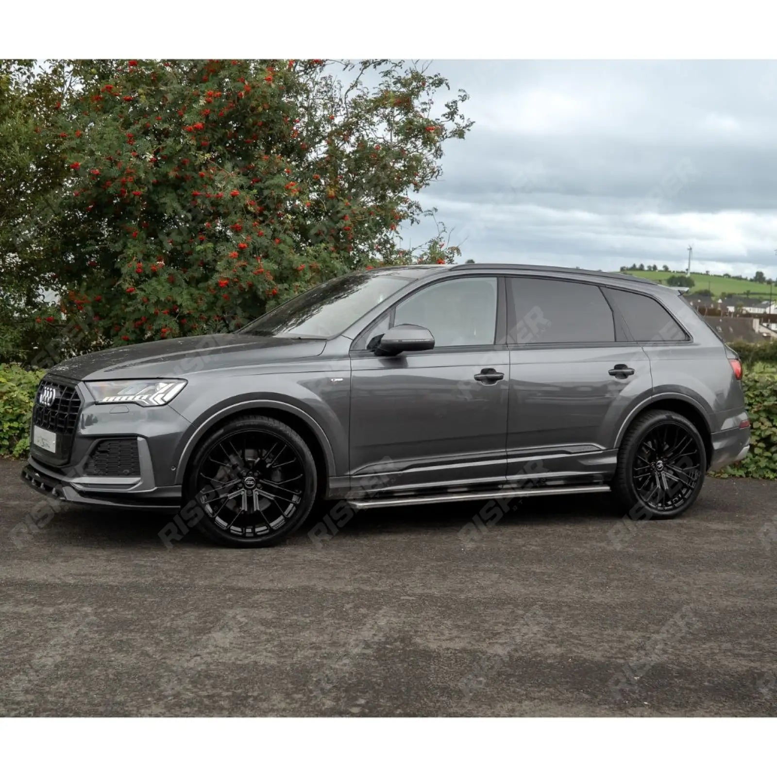 Front Splitter For Audi SQ7 MK2 Facelift 2019+ - Front Splitter / Audi Q7 S-Line MK2 Facelift 2019+