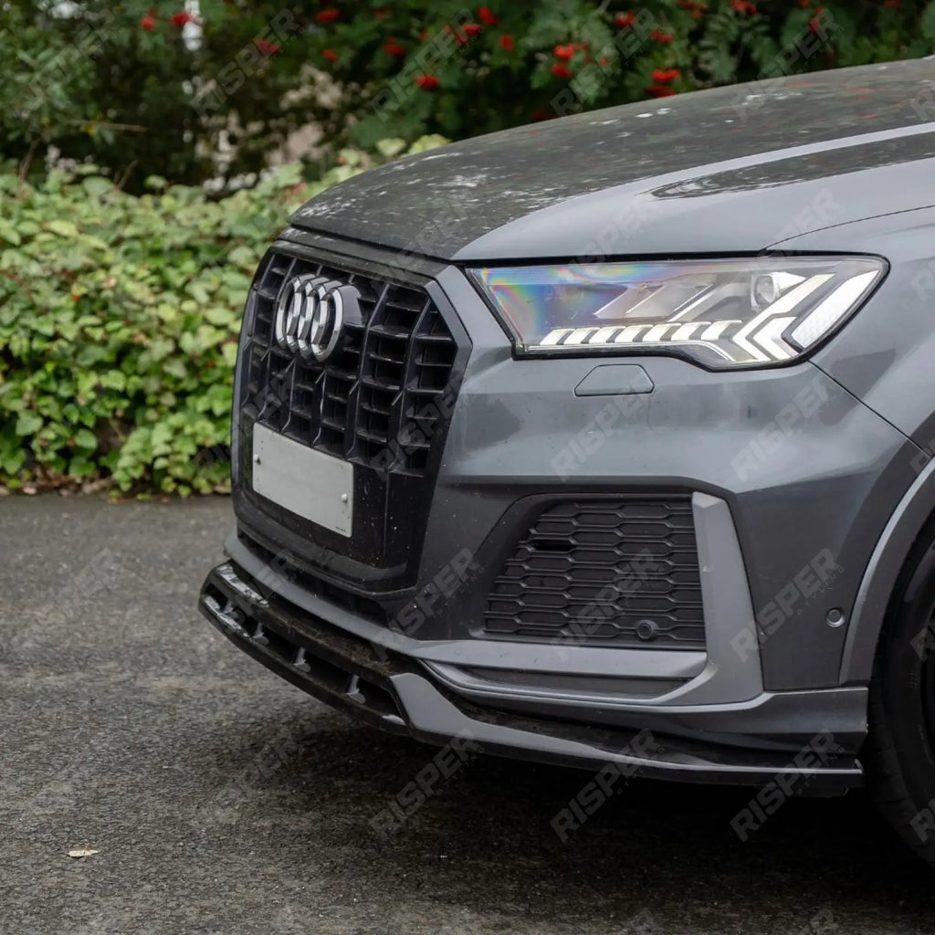 Front Splitter For Audi SQ7 MK2 Facelift 2019+ - Front Splitter / Audi Q7 S-Line MK2 Facelift 2019+