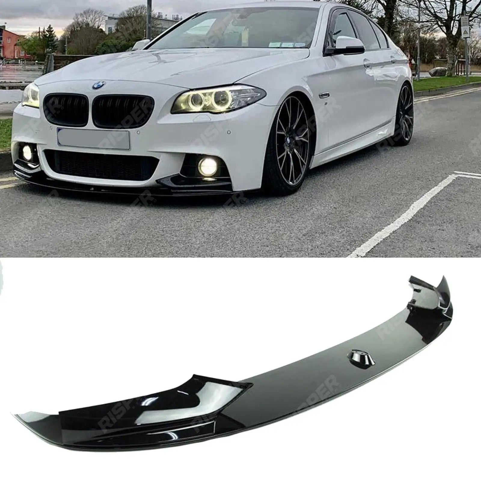 Front Splitter Gloss Black For BMW 5 Series M Sport F10 2010-2017