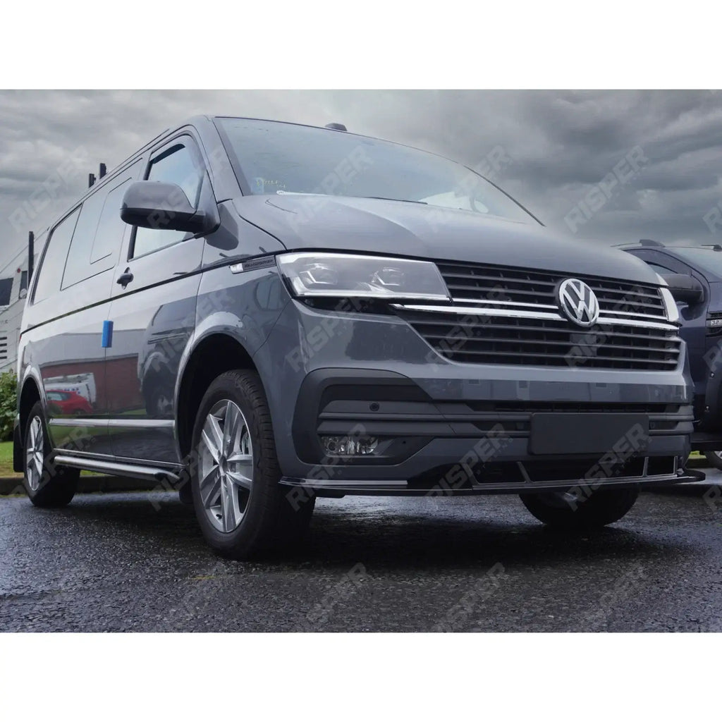 Front Splitter Gloss Black For VW Transporter T6.1