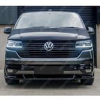Front Splitter Gloss Black For VW Transporter T6.1