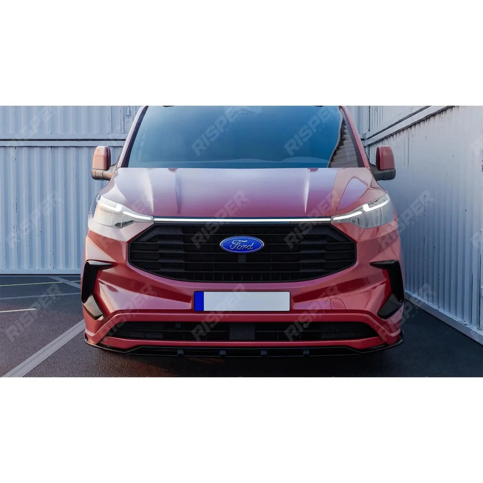 Front Splitter Gloss Black V2 For Ford Transit Custom MK2 2024 On