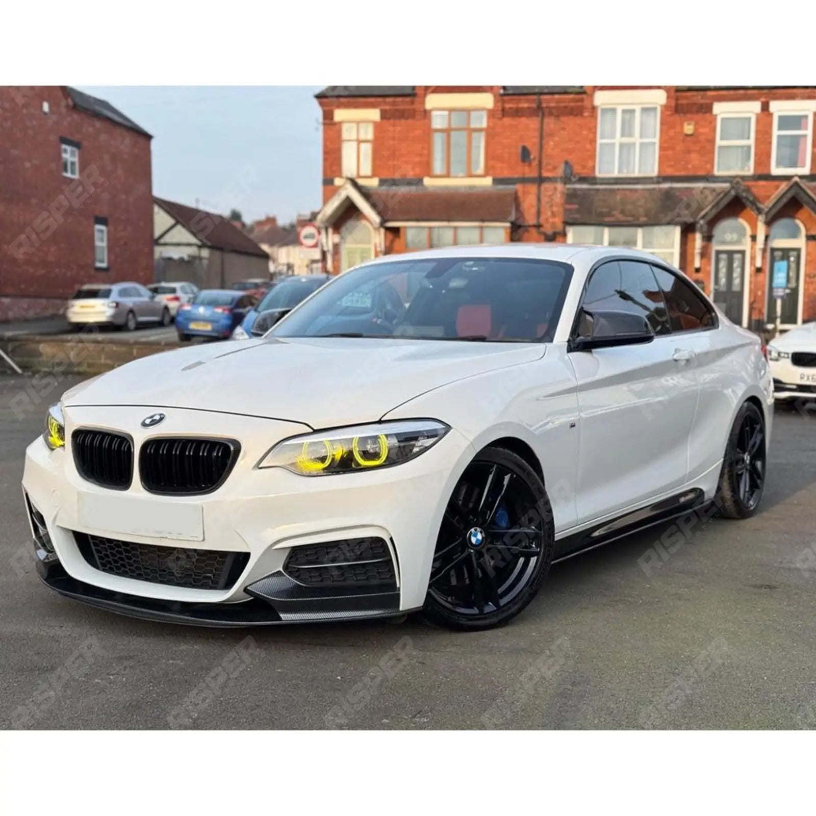Front Splitter In Carbon Look For Bmw 2 Series F22 M Sport 2014-2021