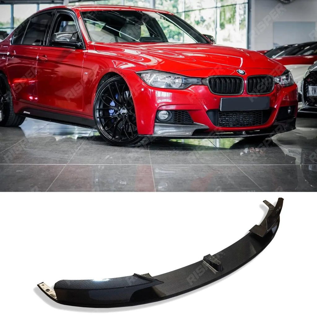 Front Splitter in Carbon Look For BMW 3 Series F30 F31 M Sport