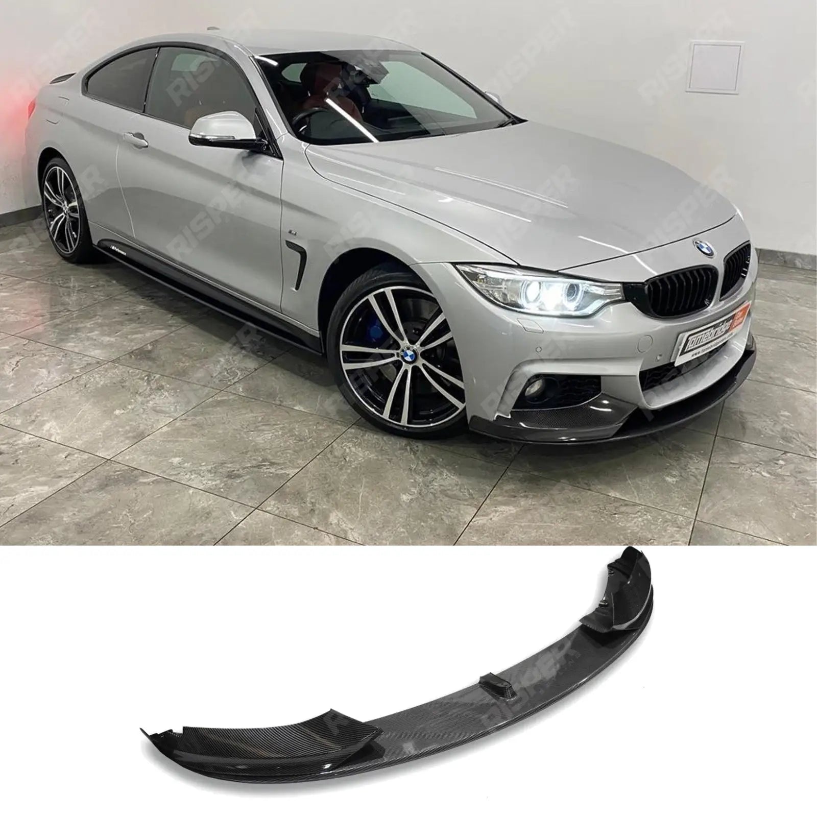 Front Splitter in Carbon Look For BMW 4 Series M Sport F32/F36 M Performance