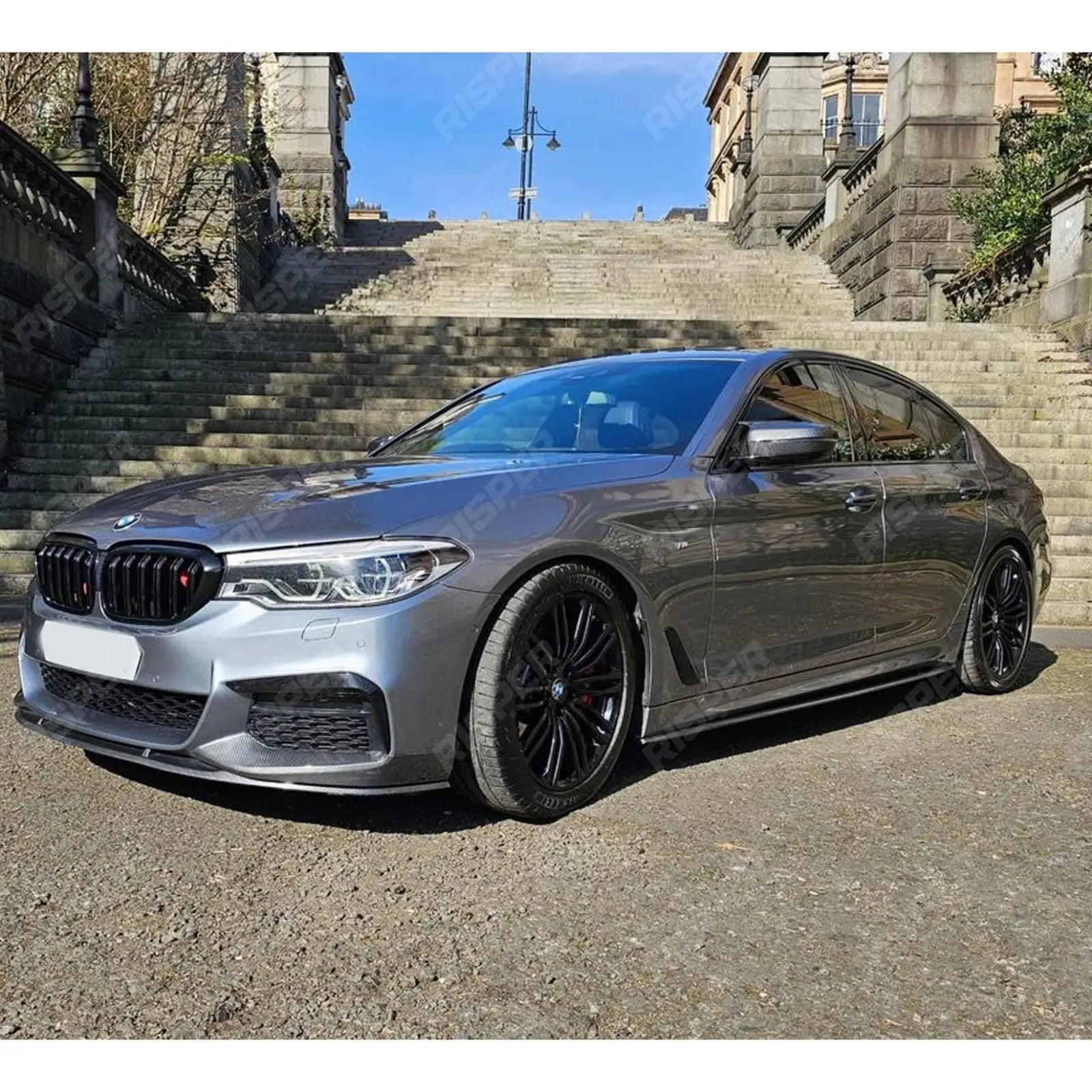 Front Splitter In Carbon Look For BMW 5 Series M Sport G30 G31 2017-2020 (pre-LCI)