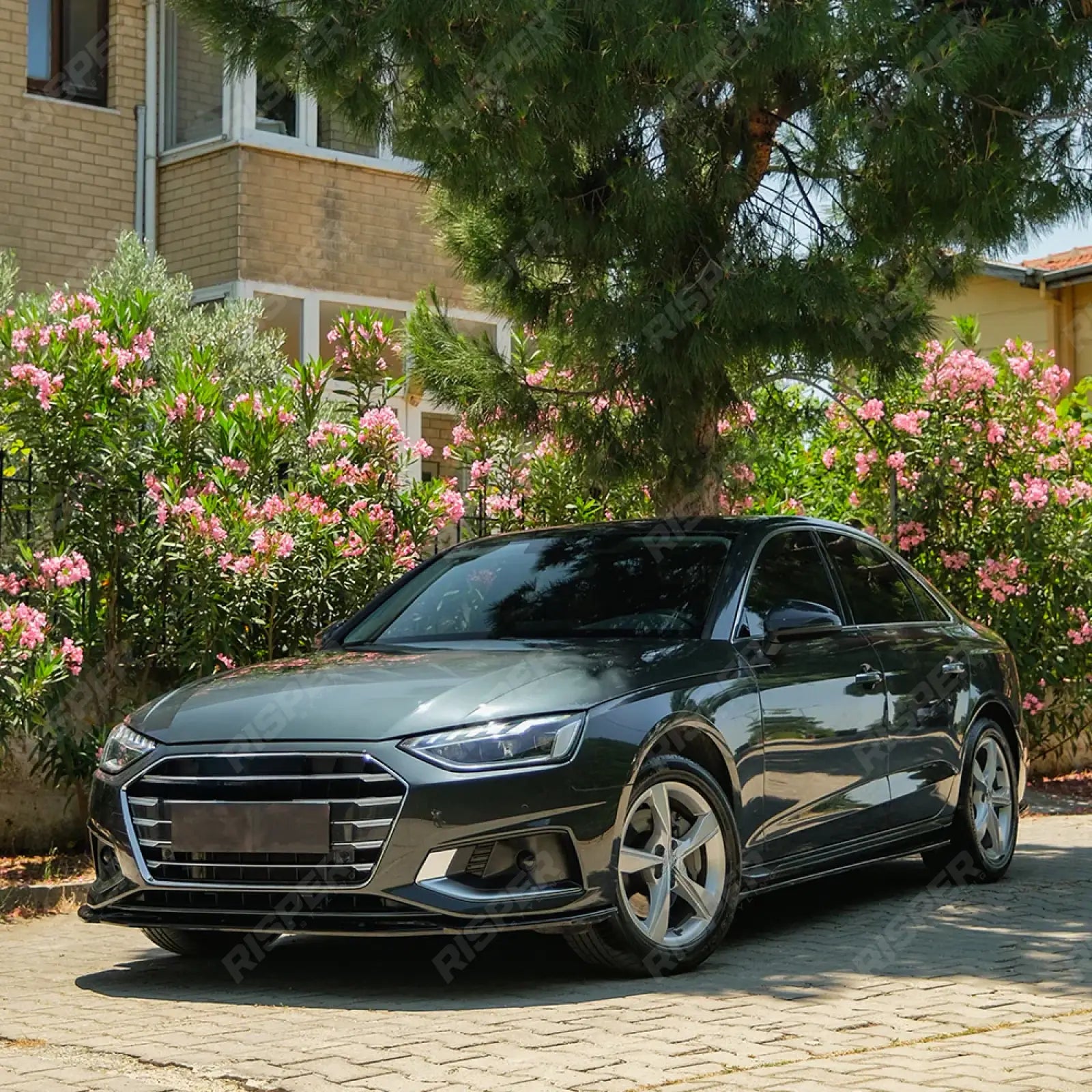 Front Splitter In Gloss Black For Audi A4 B9 Facelift 2019-2024