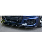Front Splitter In Gloss Black For Audi RS4 B9 2017-2019