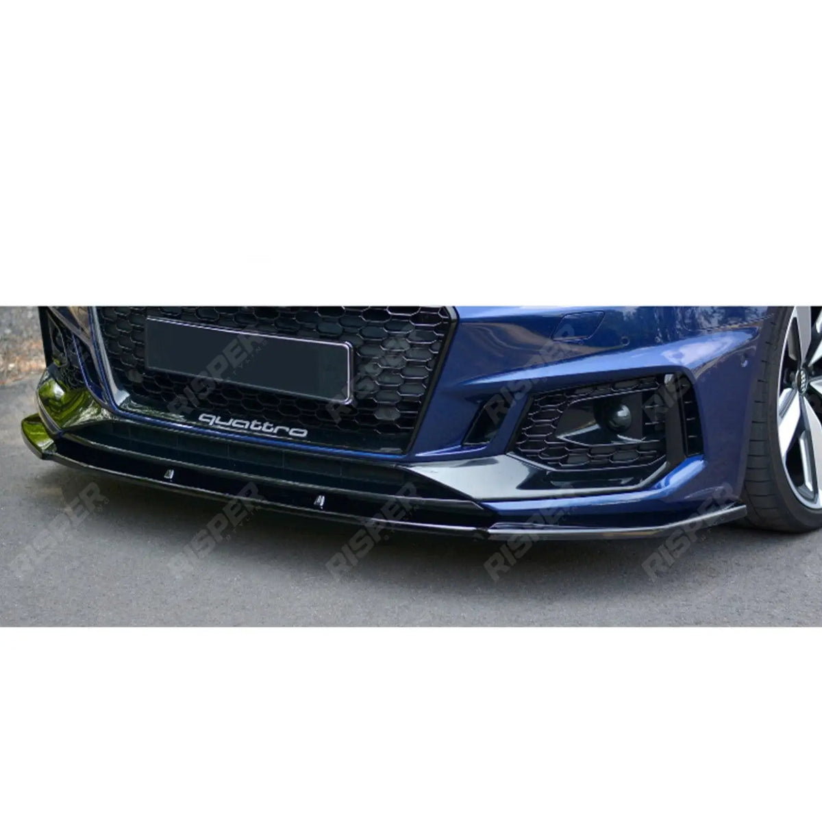 Front Splitter In Gloss Black For Audi RS4 B9 2017-2019