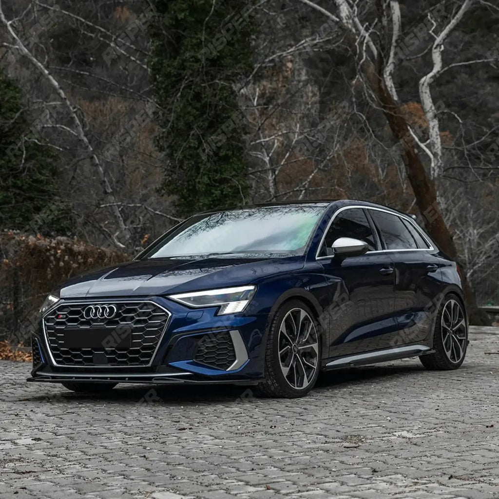Front Splitter In Gloss Black For Audi S3 8Y 2020-2024 - A3 S-Line 8Y 2020-2024