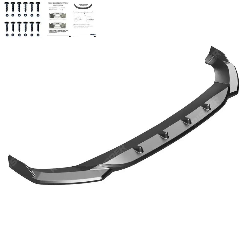 Front Splitter In Gloss Black For Audi SQ5 / Q5 S-Line Mk2 Facelift 2020-2024