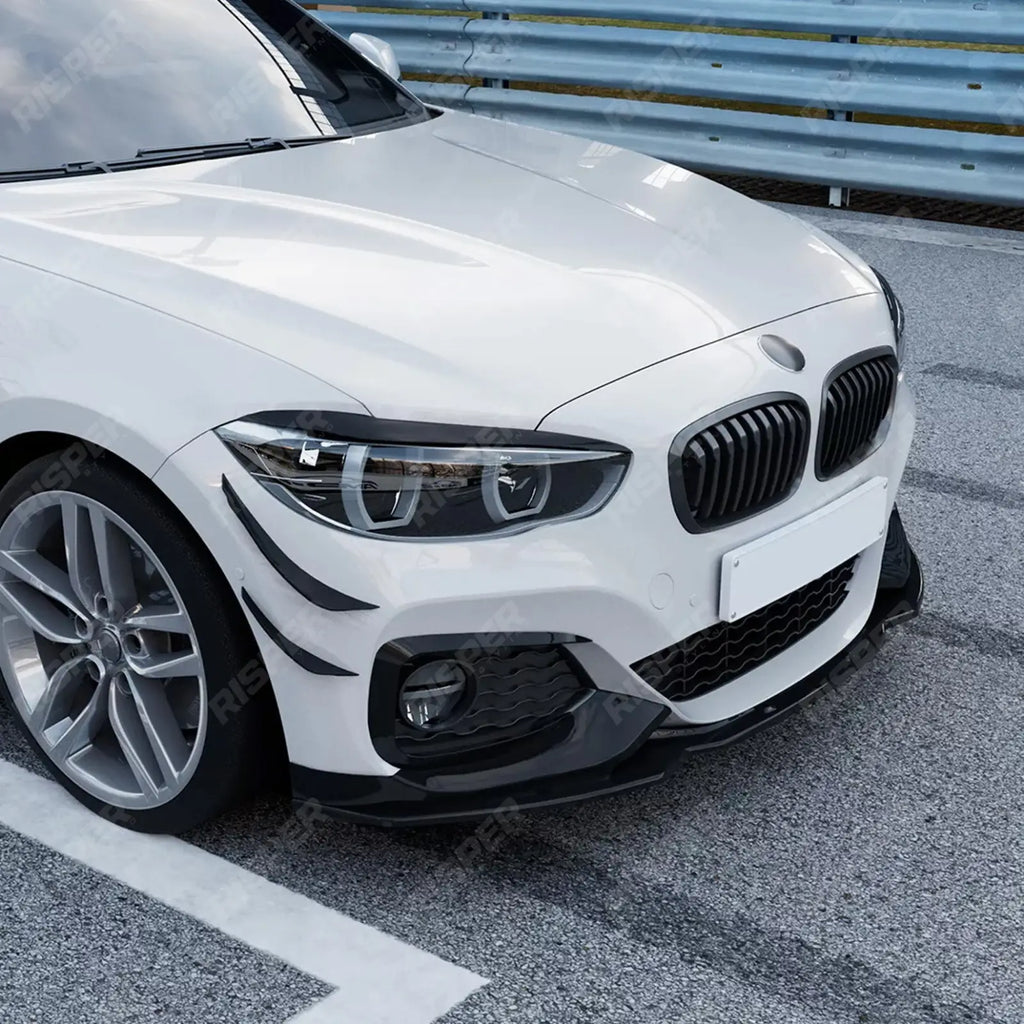 FRONT SPLITTER IN GLOSS BLACK For BMW 1 SERIES F20 F21 LCI STANDARD (NON M SPORT) 2015-2019