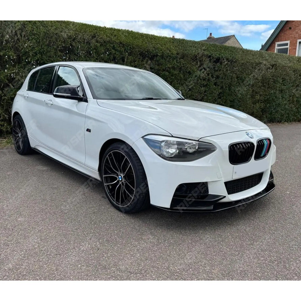 Front Splitter In Gloss Black For Bmw 1 Series F20 M Sport Pre Lci 2012-2015