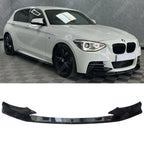 Front Splitter In Gloss Black For Bmw 1 Series F20 M Sport Pre Lci 2012-2015