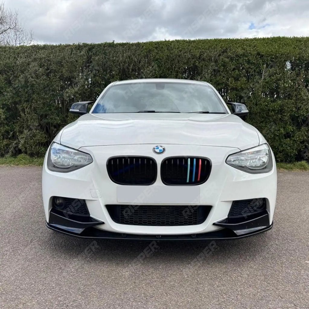 Front Splitter In Gloss Black For Bmw 1 Series F20 M Sport Pre Lci 2012-2015