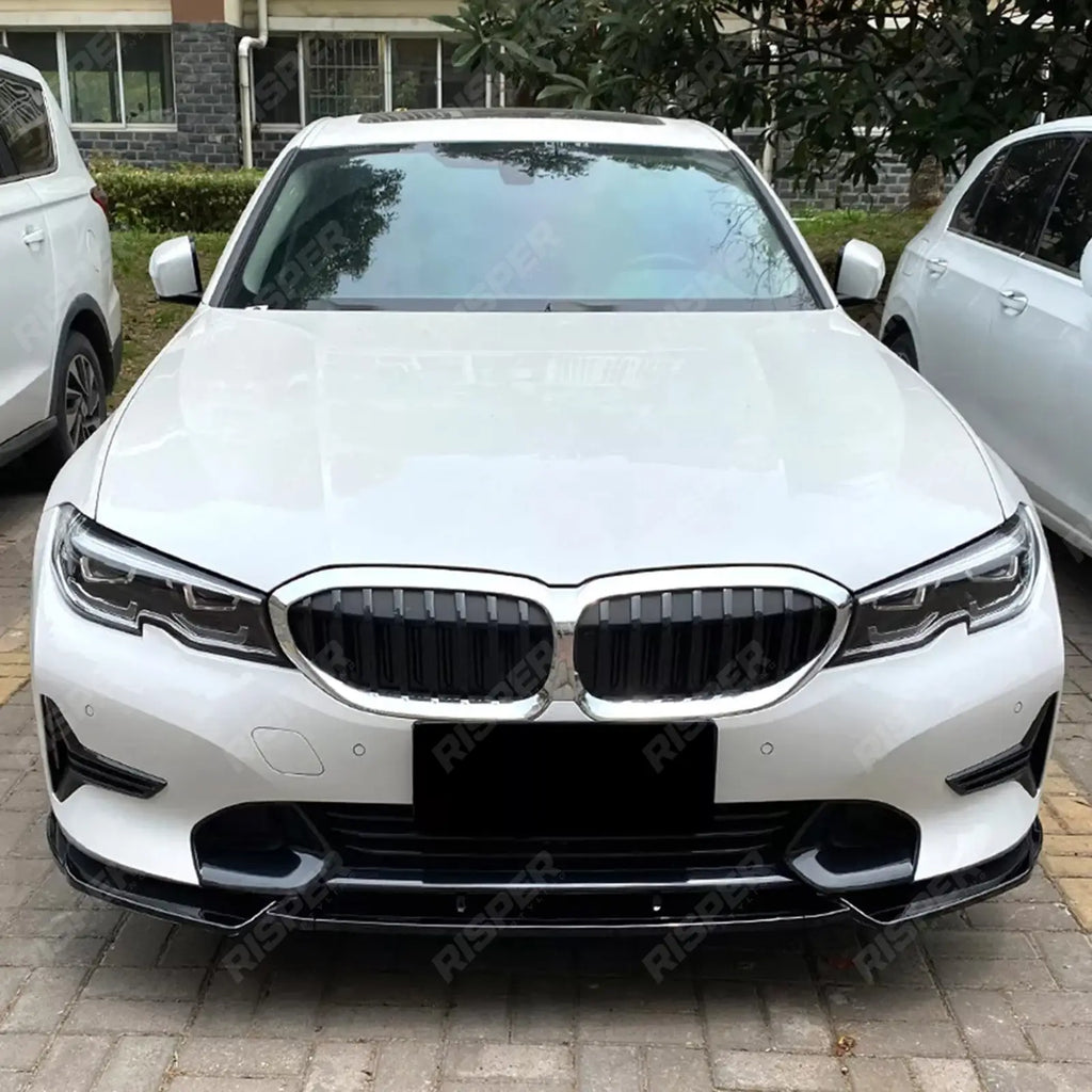 FRONT SPLITTER IN GLOSS BLACK For BMW 3 SERIES G20 PRE LCI 2019-2022 - STANDARD (NON M SPORT)