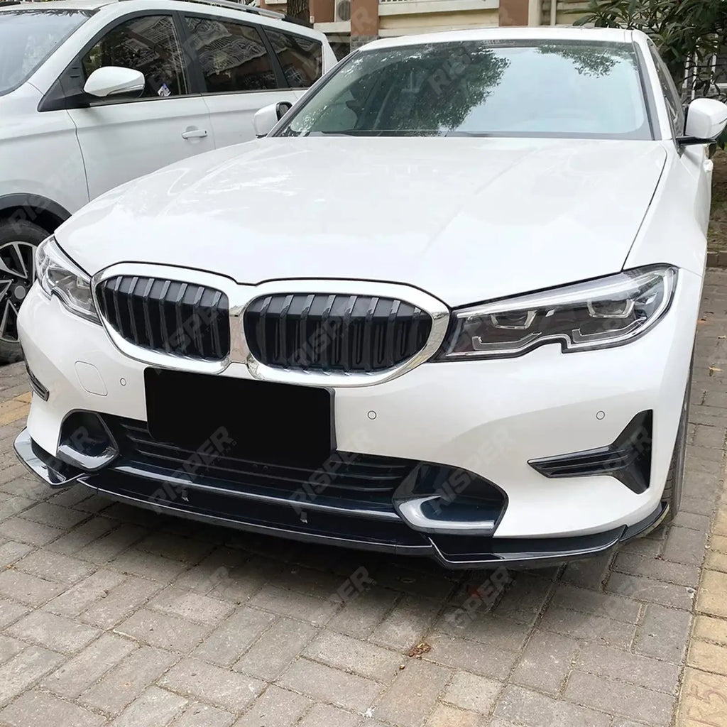 FRONT SPLITTER IN GLOSS BLACK For BMW 3 SERIES G20 PRE LCI 2019-2022 - STANDARD (NON M SPORT)
