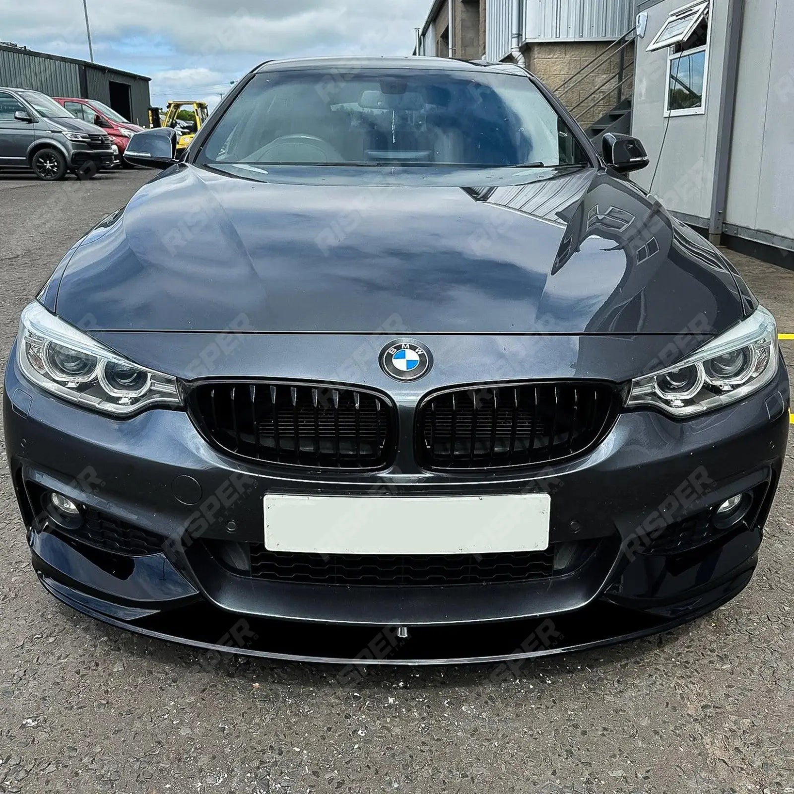 Front Splitter in Gloss Black For BMW 4 Series F32/F36 M Sport