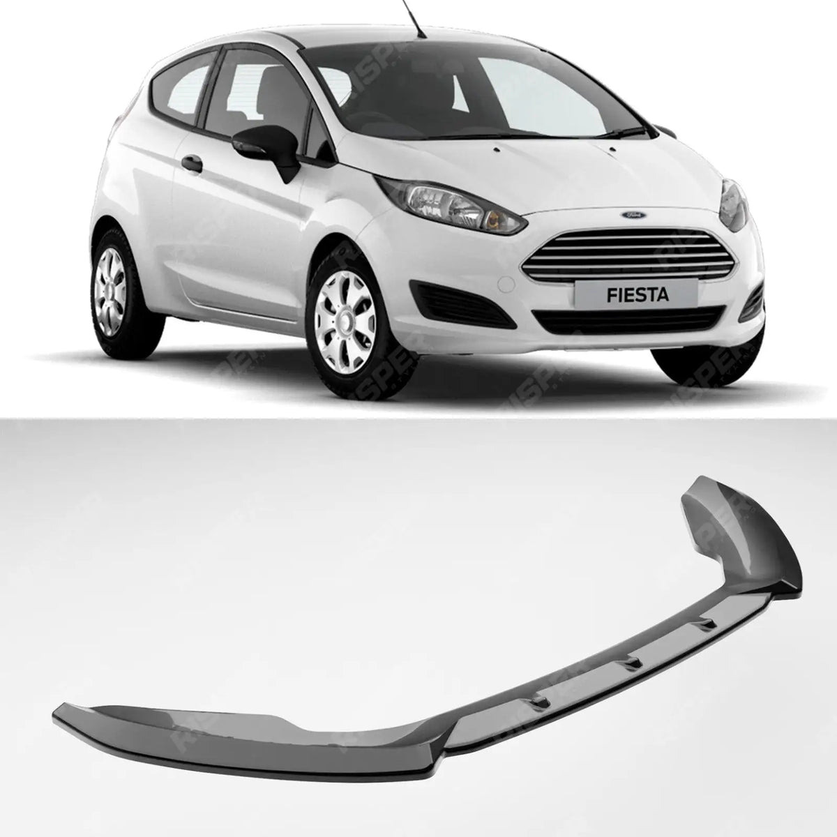 Front Splitter In Gloss Black For Ford Fiesta MK7 Facelift 2012-2017
