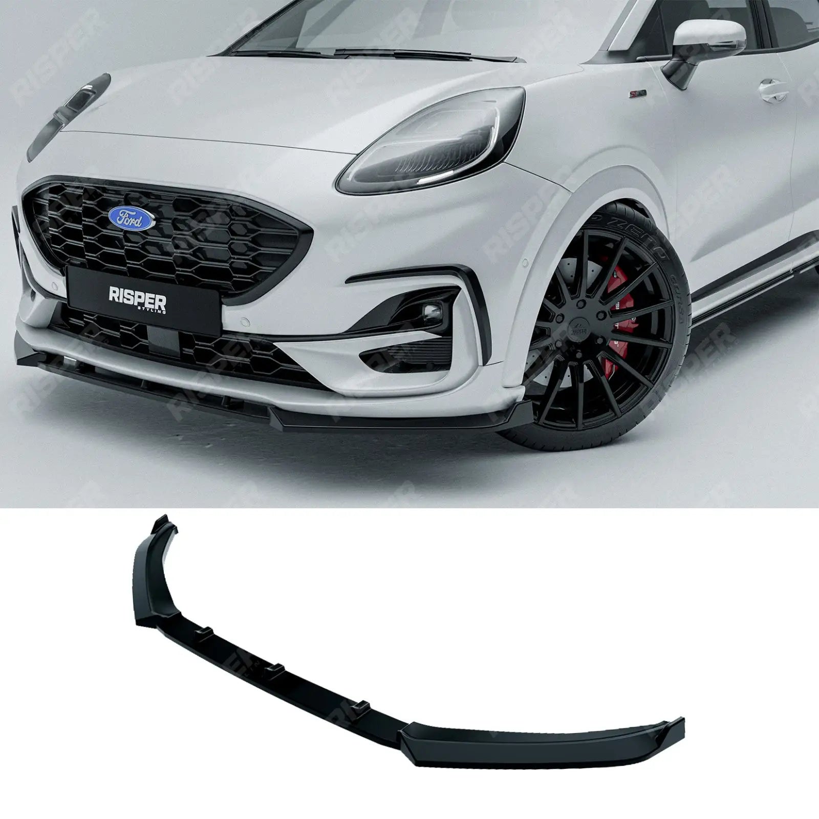 Front Splitter In Gloss Black For Ford Puma ST Line & ST Line X 2019+