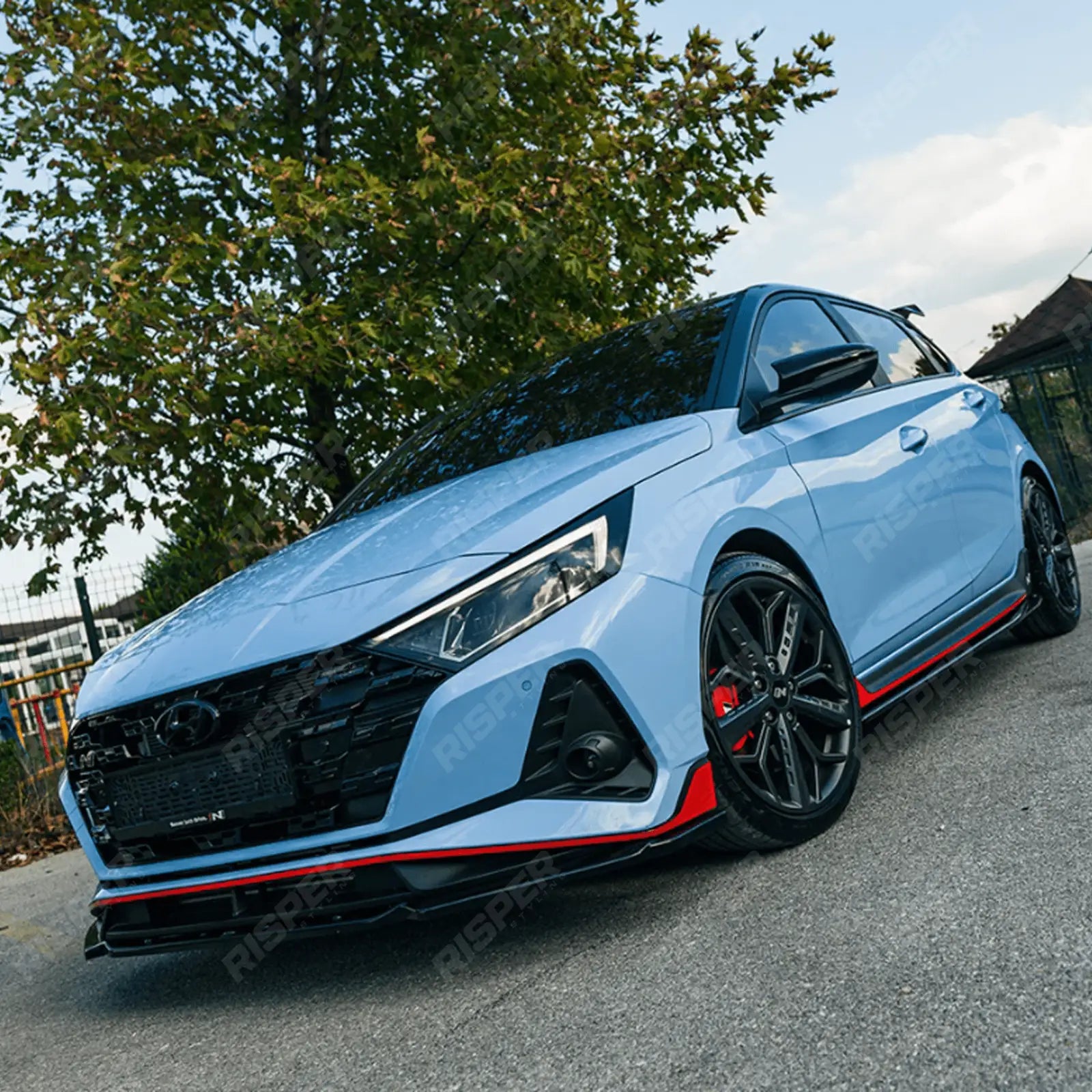 Front Splitter In Gloss Black For Hyundai I20 N Mk3 2020+