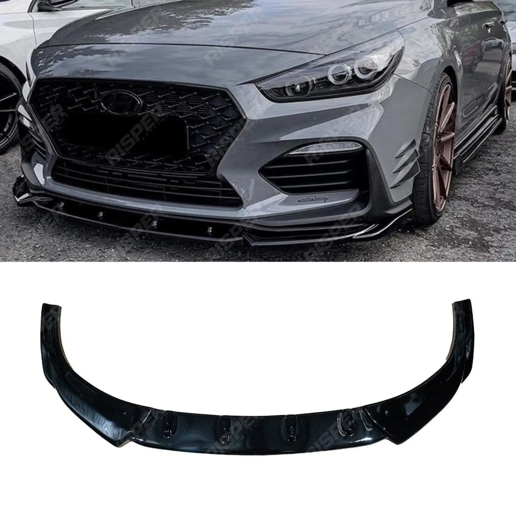 Front Splitter In Gloss Black For Hyundai i30 N MK3 Hatchback/Fastback 2017-2020