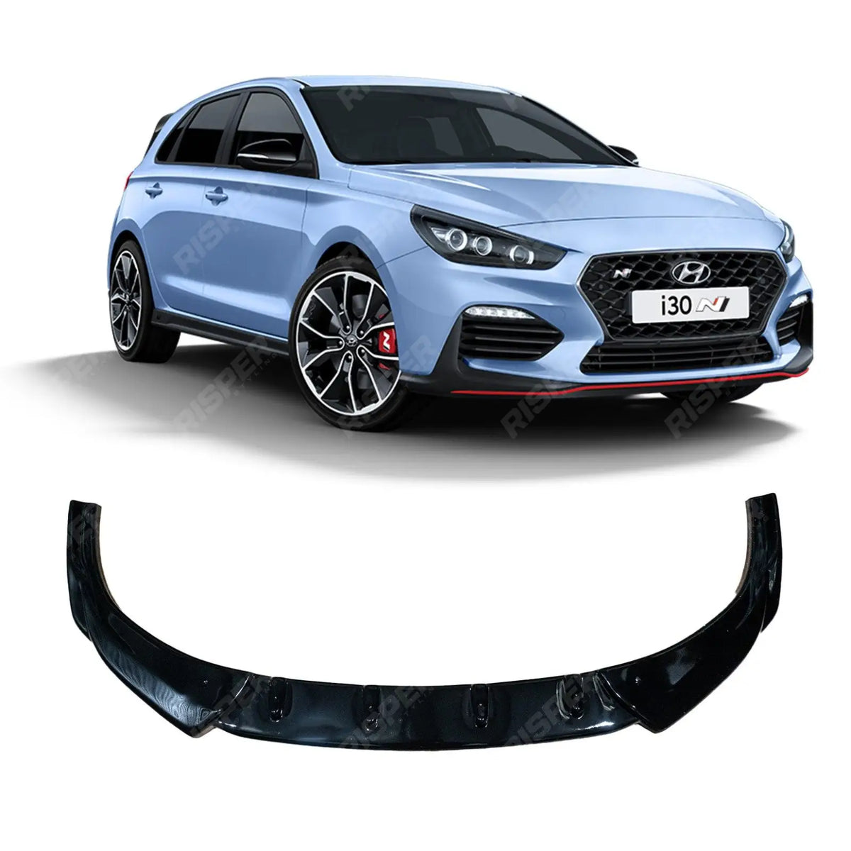 Front Splitter In Gloss Black For Hyundai i30 N MK3 Hatchback/Fastback 2017-2020