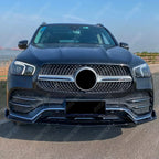 Front Splitter In Gloss Black For Mercedes GLE W167 C167 2019-2023 AMG Line Pre Facelift