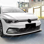 FRONT SPLITTER IN GLOSS BLACK For VOLKSWAGEN GOLF MK8 2020-2023 STANDARD (STYLE/LIFE)