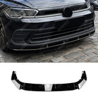 FRONT SPLITTER IN GLOSS BLACK For VOLKSWAGEN GOLF MK8 2020-2023 STANDARD (STYLE/LIFE)
