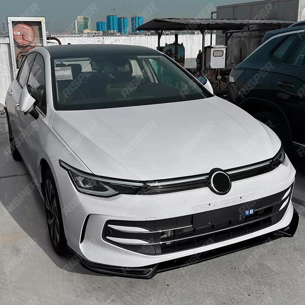 FRONT SPLITTER IN GLOSS BLACK For VOLKSWAGEN GOLF MK8.5 FACELIFT STANDARD MODELS (STYLE/LIFE)