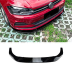 FRONT SPLITTER IN GLOSS BLACK For VOLKSWAGEN POLO MK6 2018+ STANDARD MODELS