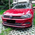 FRONT SPLITTER IN GLOSS BLACK For VOLKSWAGEN POLO MK6 2018+ STANDARD MODELS