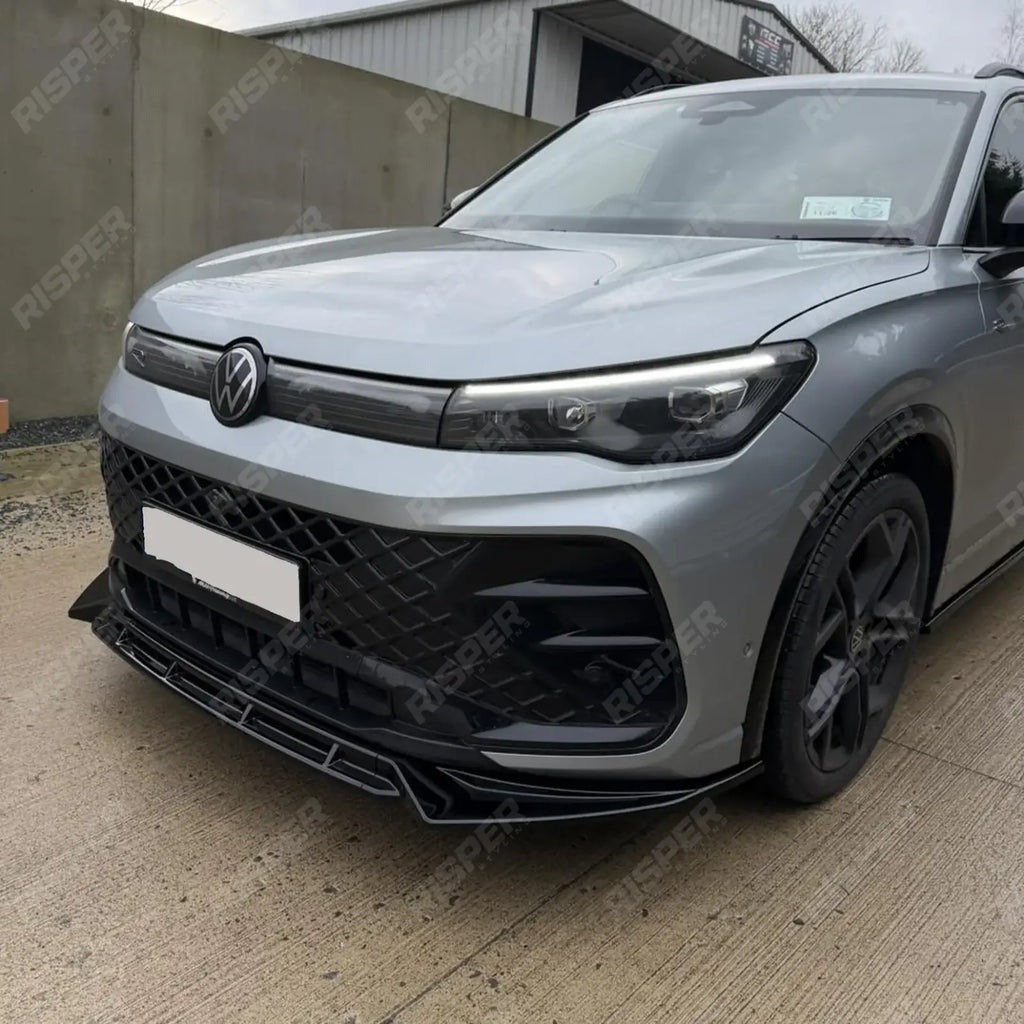 Front Splitter In Gloss Black For Volkswagen Tiguan MK3 2024+ R Line