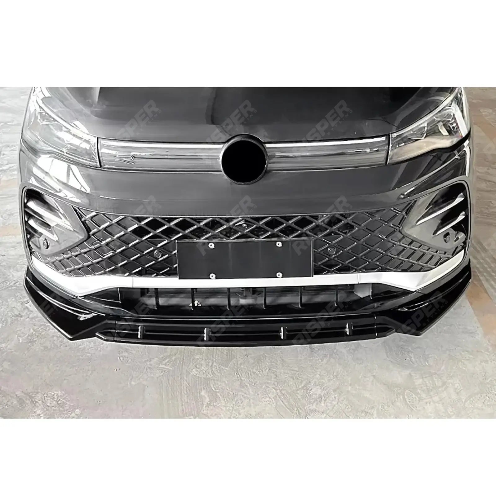 Front Splitter In Gloss Black For Volkswagen Tiguan MK3 2024+ R Line