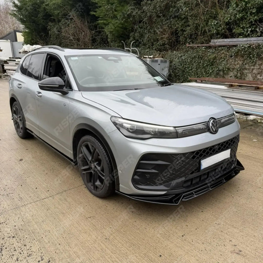 Front Splitter In Gloss Black For Volkswagen Tiguan MK3 2024+ R Line