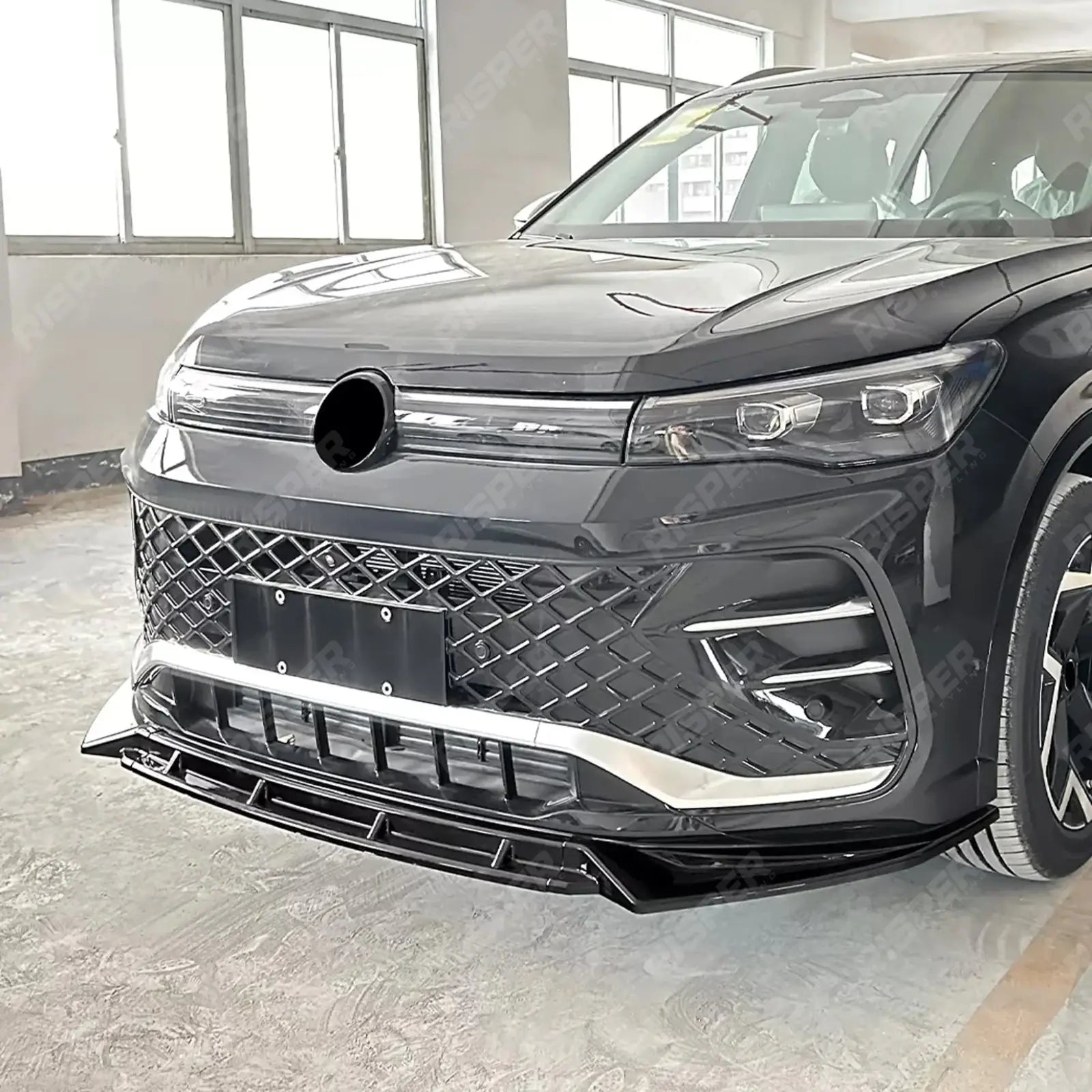 Front Splitter In Gloss Black For Volkswagen Tiguan MK3 2024+ R Line