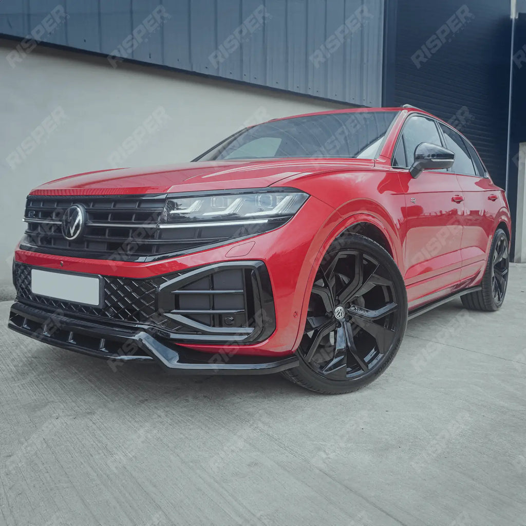 Front Splitter In Gloss Black For Volkswagen Touareg MK3 Facelift R Line 2023+