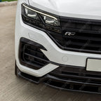 Front Splitter In Gloss Black For Volkswagen Touareg MK3 Pre Facelift R Line 2018-2023