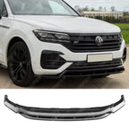 Front Splitter In Gloss Black For Volkswagen Touareg MK3 Pre Facelift R Line 2018-2023